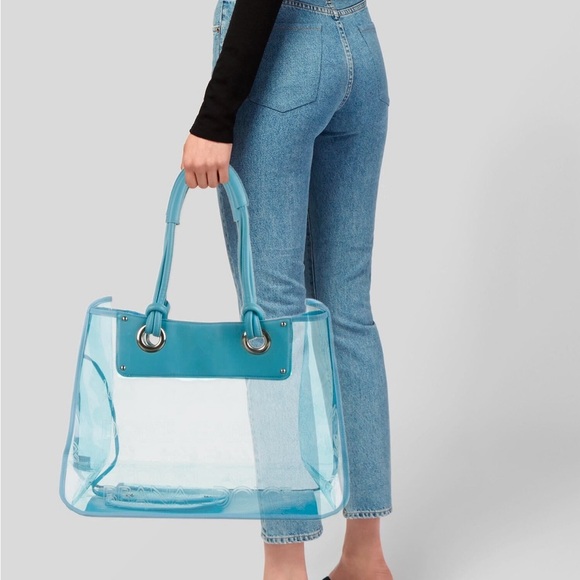 Dolce Gabbana Transparent leather trimmed , PVC Blue Tote Bag - Picture 11 of 12